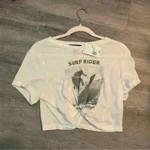Forever 21 Surf Beach Cropped Top Large oversized
